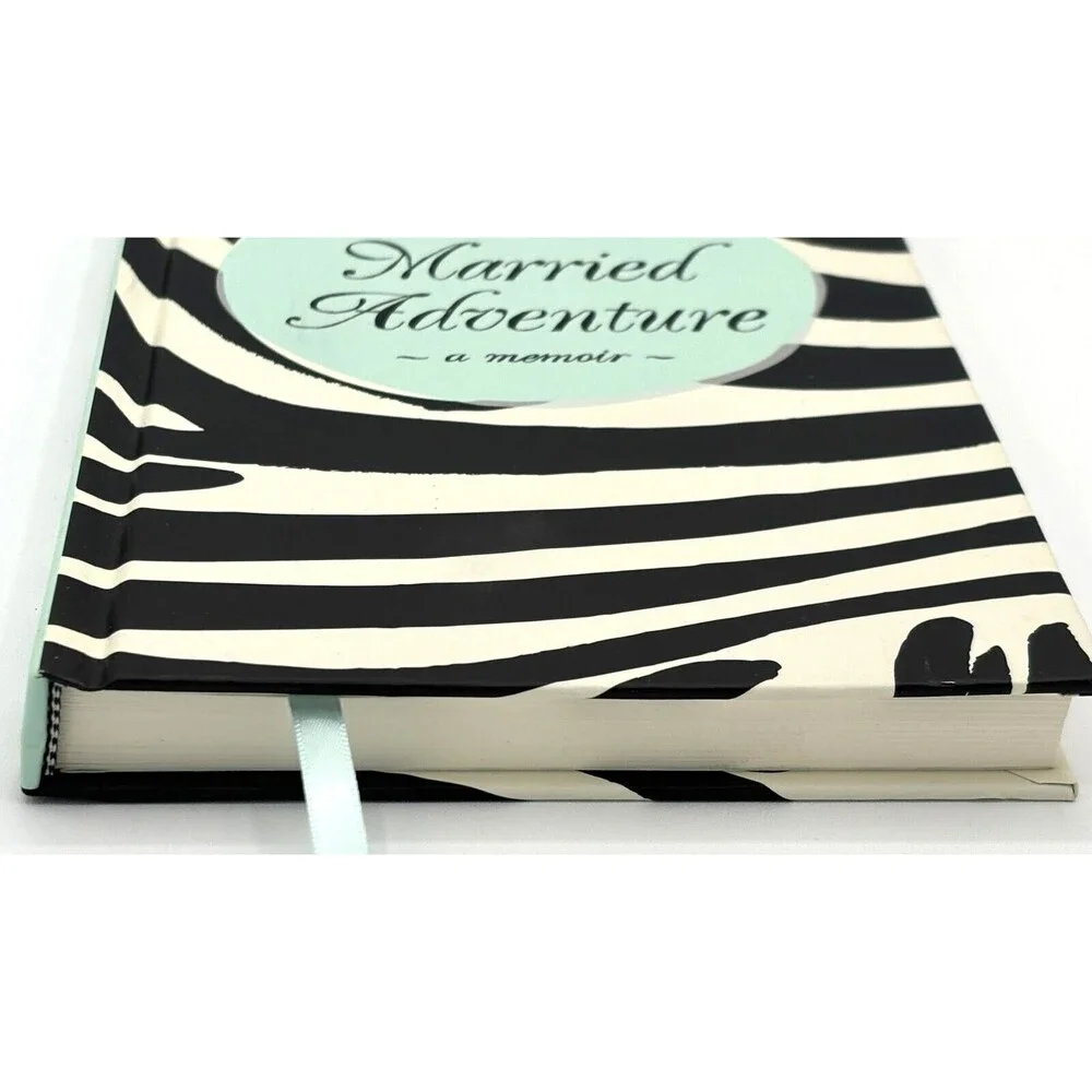 Kate Spade Bridal Notebook Hardcover I Married Adventure Zebra Print Journal New
